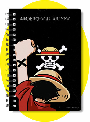 craft maniacs 2024 ONE PIECE NOTEBOOK A5 Diary RULED 160 Pages(Multicolor)