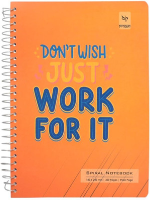 Pragya Spiral Notebook | (18x24 CM) | 600 GSM Cover B5 Notebook Unruled | Plain 300 Pages(Multicolor, Pack of 4)
