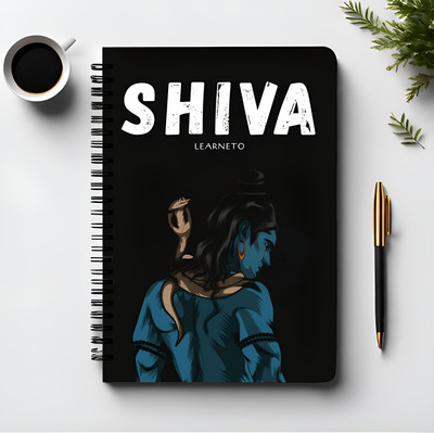 LEARNETO Lord Shiva Black A5 Notebook Ruled 152 Pages(Multicolor, Black)