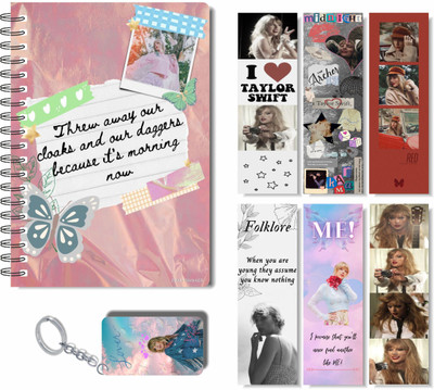 craft maniacs 2023 TAYLOR DIARY + TWO FREEBIE COLLECTION A5 Notebook RULED 160 Pages(Multicolor)