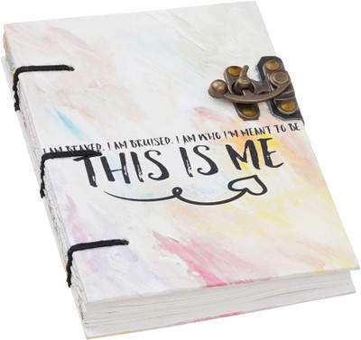SHRIVACRAFTS Handmade Regular Diary unruled 200 Pages(Multicolor)
