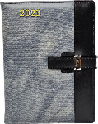 Dacto2pick HANDMADE PU DAIRY Regular Diary RULED 320 Pages(Silver)