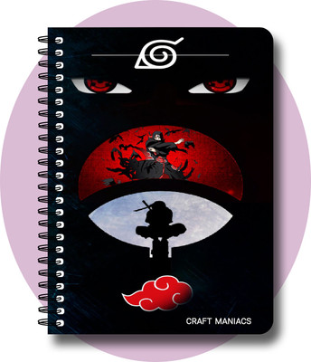 craft maniacs ITACHI UCHIHA DIARY A5 Notebook RULED 120 Pages(Multicolor)