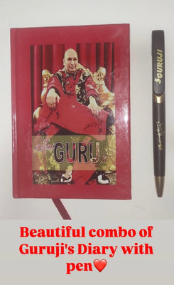 GURUJI CREATION GURUJI DIARY & PEN Regular Diary UNRULED 48 Pages(Red)