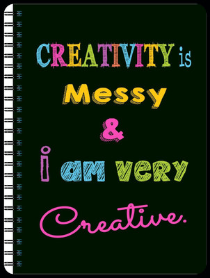 Nourish Creativity is Messy Ruled Pages Small_DRY A5 Diary Ruled 75 Pages(White)