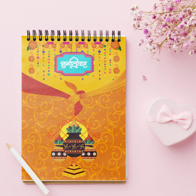 Nyouta Premium glossy card paper A5 Writing Pad Single Ruled. 50 Pages(Beige, Pack of 2)