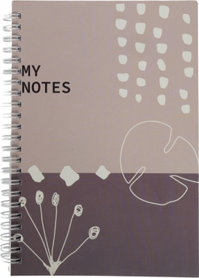 MyOfficeDesk D'Notes Premium Wiro Spiral Bound Notebook | Diary | Journal A5 Notebook Ruled 192 Pages(Lilac notes, Pack of 2)