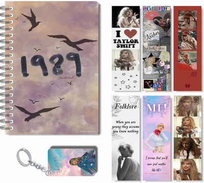 craft maniacs 2023 TAYLOR DIARY + TWO FREEBIE COLLECTION A5 Notebook RULED 160 Pages(Multicolor)