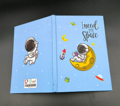 Paper Bear Space A4 Diary ruled 160 Pages(Multicolor, Pack of 2)