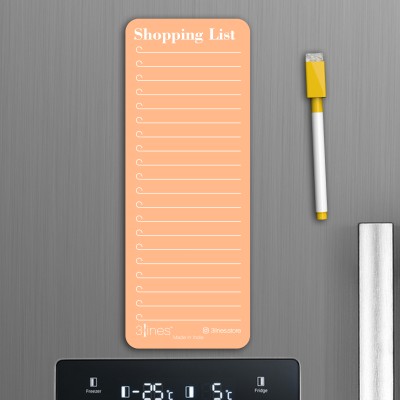 3Lines Magnetic Mini Note Pad Ruled 1 Pages(Peach)