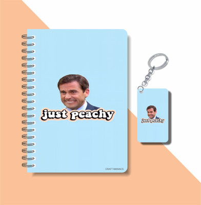 craft maniacs OFFICE SITCOM 2023 DIARY & KEYCHAIN A5 Notebook RULED 120 Pages(Multicolor)
