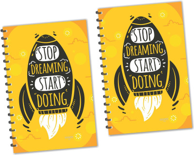 ESCAPER Stop Dreaming Start Doing Designer Diaries (Ruled - A5 Size - Pack of 2 Diaries), Motivational Diaries, Motivation Slogan Diaries A5 Diary Ruling 160 Pages(Multicolor, Pack of 2) ESCAPER Stop Dreaming Start Doing Designer Diaries (Ruled - A5 Size - Pack of 2 Diaries), Motivational Diaries, Motivation Slogan Diaries A5 Diary Ruling 160 Pages(Multicolor, Pack of 2)