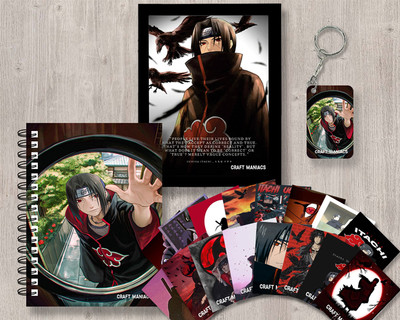 craft maniacs ITACHI UCHIHA GIFTING COMBO A5 Diary RULED 120 Pages(Black)
