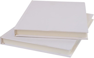 INNAXA Hardbound Diary,Blank Page Notebook, Hardcover Sketchbook Journal A5 Diary Blank 152 Pages(White, Pack of 2)