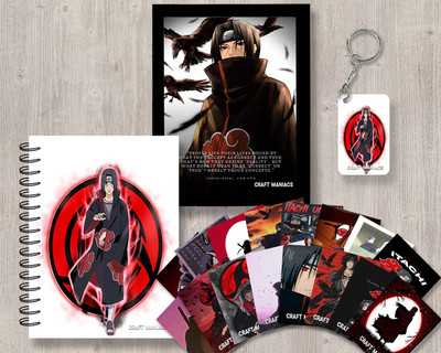 craft maniacs ITACHI UCHIHA GIFTING COMBO A5 Organizer RULED 120 Pages(Black)