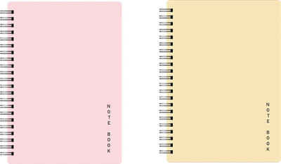 Artable Combo Pack A5 Notebook Ruled 160 Pages(Yellow, Pink, Pack of 2)
