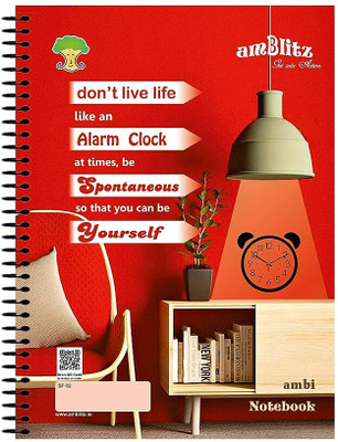 99KART spiral note book A4 Notebook Rule 400 Pages(multycolor)