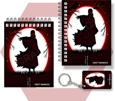 craft maniacs ITACHI UCHIHA A6 NOTEBOOKS A6 Diary UNRULED 100 Pages(Multicolor)