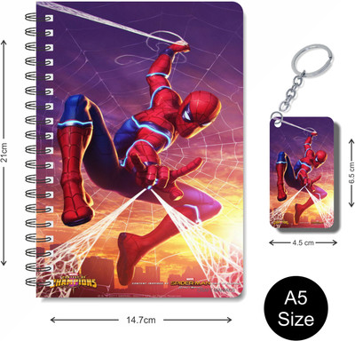 craft maniacs SPIDERMAN 2023 COLLECTION A5 Notebook RULED 160 Pages(Multicolor)