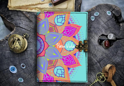 MAKENSTYLECOLLECTION Designer Handcrafted rexgin journal with 200pages 5*7 inches A5 size,A48 A5 Journal UNRULED 200 Pages(MULTICOLOR48)