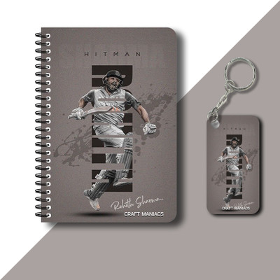 craft maniacs CRICKET 2024 NOTEBOOK COLLECTION A5 Notebook RULED 160 Pages(White, Black)