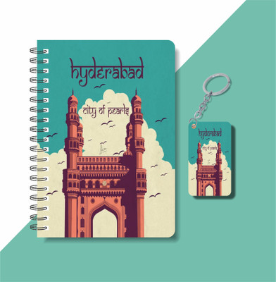 craft maniacs A5 NOTEBOOK + KEYCHAIN COLLECTION A5 Notebook RULED 160 Pages(Black, White)