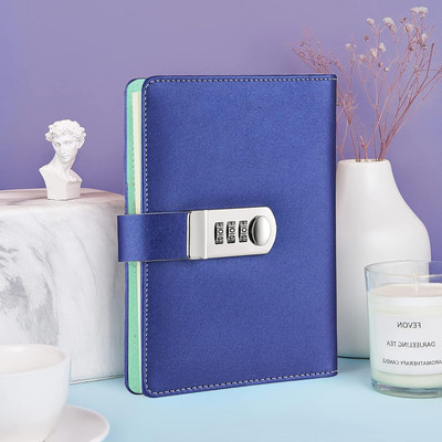 KIZJORYA To do List Regular Diary Single Rule 192 Pages(Blue)