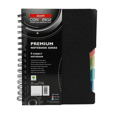 LUXOR Single Ruled B5-300 B5 Notebook Single Ruled 300 Pages(Black)
