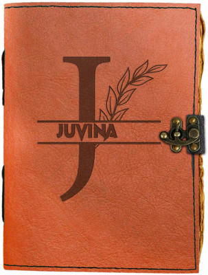 DI- KRAFT Handmade Classic Design Leather-JUVINA Printed Diary A5 Diary Unruled 200 Pages(Brown 241)