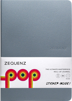 Zequenz POP Smoke B6 Size Ruled 120 Pages 80gsm Light Weight 360 Degree Openable B6 Notebook Ruled 120 Pages(Grey)