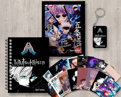 craft maniacs JUJUTSU KAISEN GIFTING SET A5 Diary RULED 120 Pages(Red)