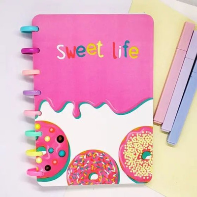 Radhya Accessories Donut Diaries for Girls (Pack of 1) Colorful Dessert Ruled Notepad Regular Diary Ruled 30 Pages(Multicolor)