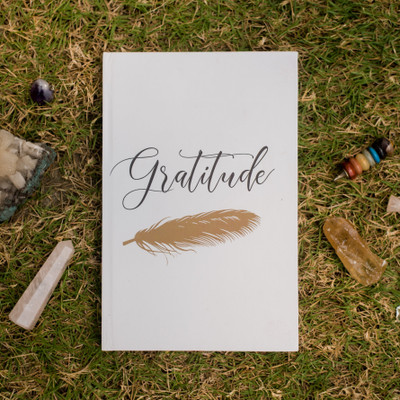 Vibrance Gratitude Golden Feather Journal -For Positivity and Calmness Assorted Journal Yes 100 Pages(White)