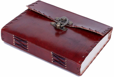 Rjkart Handmade Leather Dairy A5 Diary Unruled 200 Pages(Brown)