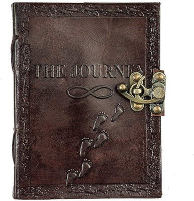 Prathak Exports Handmade Leather diary A5 Diary Plain 100 Pages(Brown)