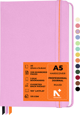 NEORAH - 208 Pages - 135 gsm | PRO SERIES Journal - Hardcover Ruled Notebook A5 Journal RULED 208 Pages(LAVENDER)