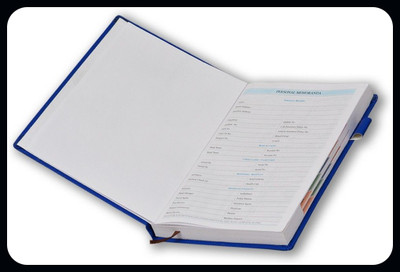 Flipkart SmartBuy Designer Notebook Professional Notepad | Pocket Pads for office , school B5 Diary Ruled 365 Pages(Blue)