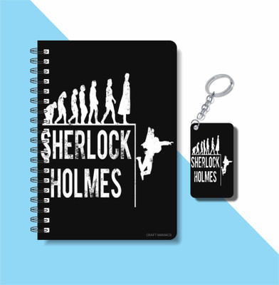 craft maniacs SHERLOCK A5 Notebook RULED 160 Pages(Black)