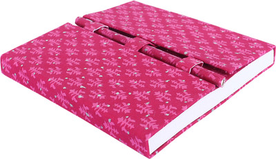 KUBER INDUSTRIES Cardboard Travel Notebook A5 Diary Plain Page 100 Pages(Pink)