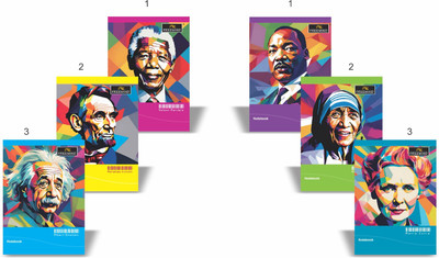 FREEMIND notebook A4 Notebook Single Line A4 120 Pages(Multicolor, Pack of 6)