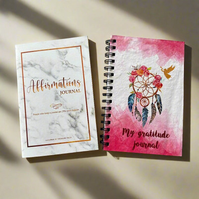 Vibrance Positivity Duo: Affirmations & Gratitude Journals Assorted Journal Yes 100 Pages(Multicolor)