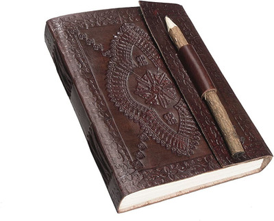 RSN Handmade A5 Notebook Unruled 100 Pages(Brown)