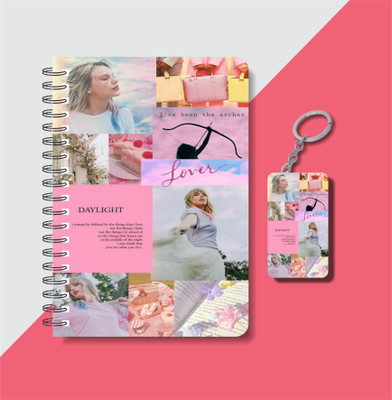 craft maniacs A5 NOTEBOOK + KEYCHAIN COLLECTION A5 Notebook RULED 160 Pages(Black, White)