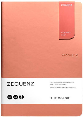 Zequenz A5 Size 14.8x21cm Color Series 80gsm Cream Coloured Paper 360 Degree Flexible A5 Notebook Dotted 200 Pages(Peach)