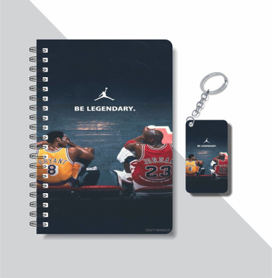 craft maniacs 2023 KOBE DIARY + KEYCHAIN A5 Note Book RULED 160 Pages(Multicolor)