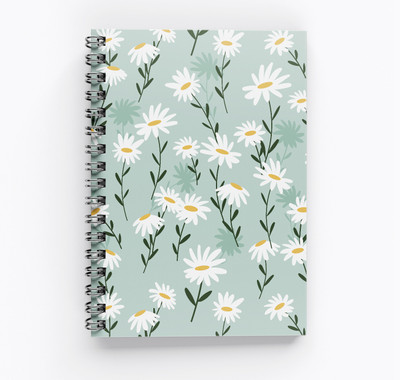 RJPRINTS Nature Flowers Design A4 Notebook Unruled 160 Pages(Multicolor)