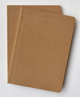 INNAXA Pack of 2 (Brown) A5 Notebook Unruled 128 Pages(Brown, Pack of 2)