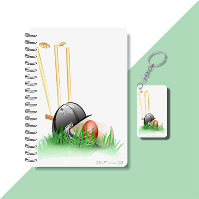 craft maniacs CRICKET 2024 NOTEBOOK COLLECTION A5 Diary RULED 160 Pages(Grey)