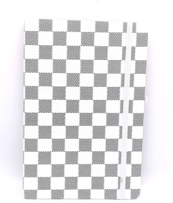 Gold Leaf Checks Design A5 Diary With Elastic Closer For Office Use & Personal Use Set Of1 A5 Diary Ruled 144 Pages(White)