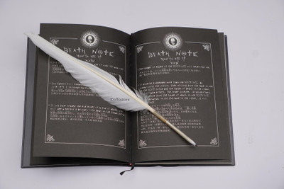 OFFO Death Note Anime Notebook With Feather Pen & Bookmark A5 Notebook Ruled 160 Pages(Multicolor)